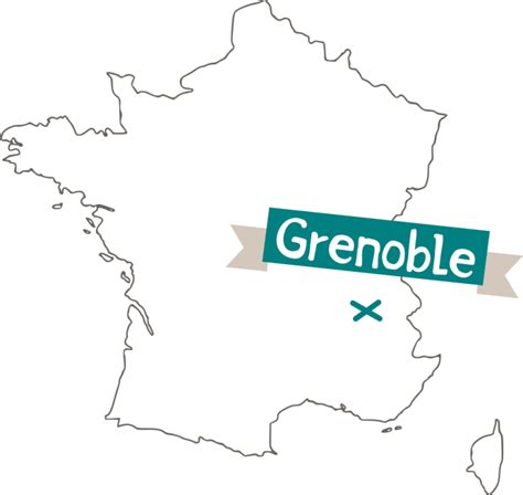 carte de France avec la localisation de Grenoble